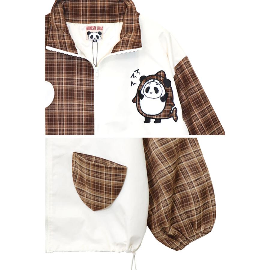 サメパンダチェック切替シャカシャカジャケット PANDIESTA JAPAN 595754 パンディエスタジャパン シャーク ユニセックス サメパンダチェック切替シャカシャカジャケット PANDIESTA JAPAN