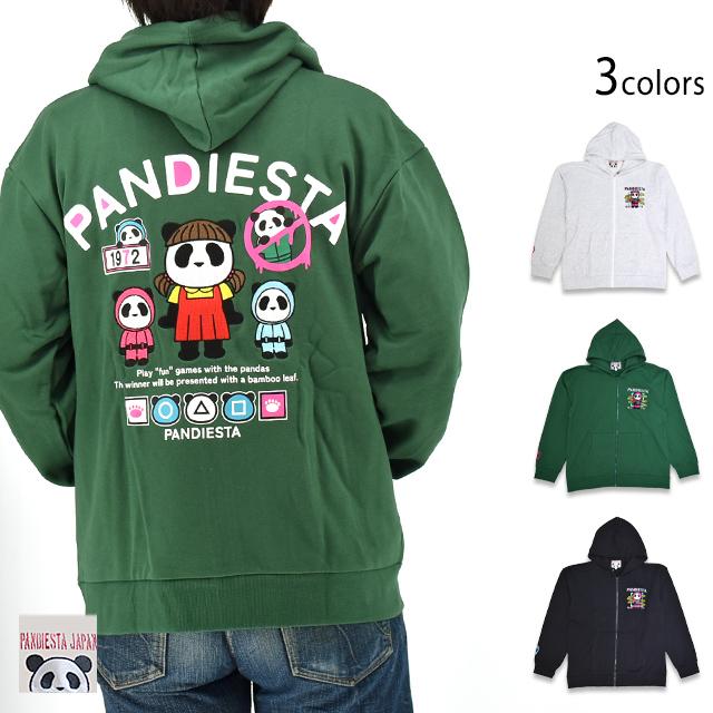サバイバルパンダフルジップパーカー PANDIESTA JAPAN 595560 パンディエスタジャパン イカゲーム サバイバルパンダフルジップパーカー PANDIESTA JAPAN 595560 パンディ