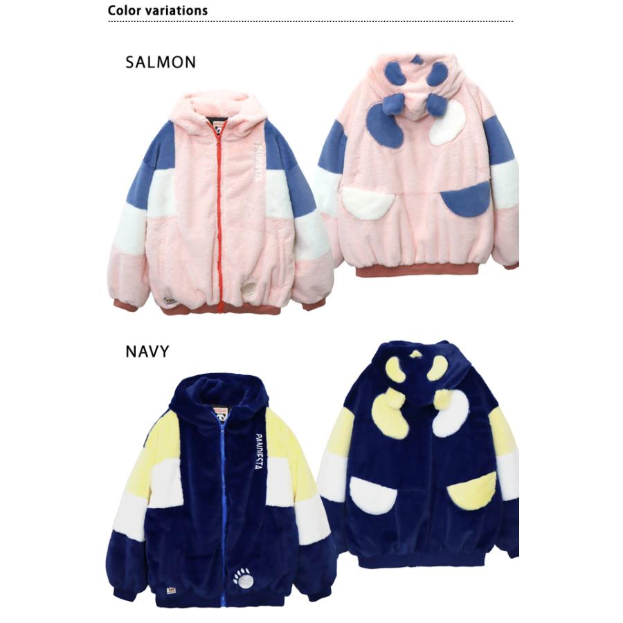 逆さパンダ切替フェイクファーパーカー PANDIESTA JAPAN 595201