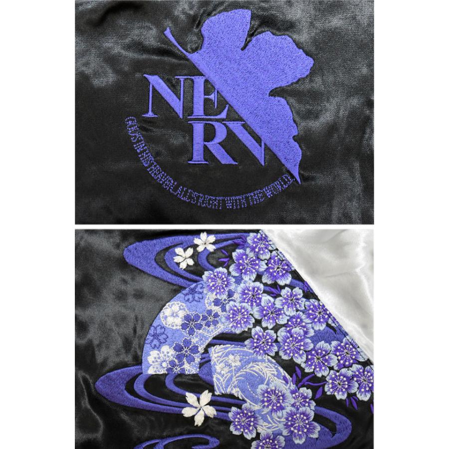 EVANGELION×錦 和華流水綾波リバーシブルスカジャン 錦 516352 和柄 和風 エヴァンゲリオン レイ爆買の画像
