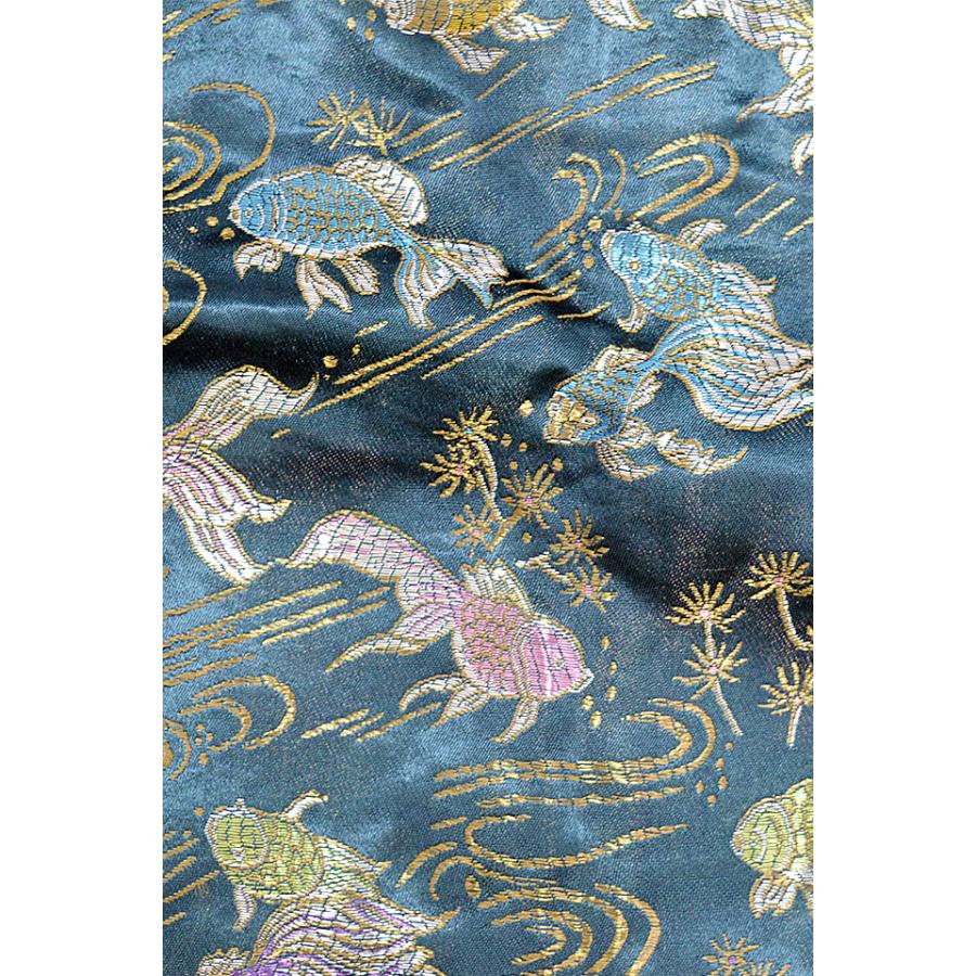亀金魚柄刺繍リバーシブルスカジャン(RKJ-011)◇龍桜 : サクラ