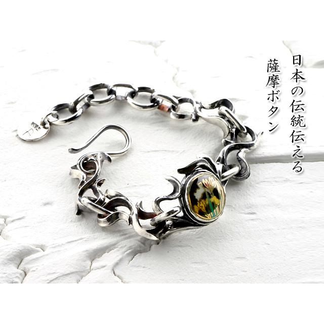 送料無料】薩摩ボタンアクセサリー◇薩摩ブレスレット type2/和柄 