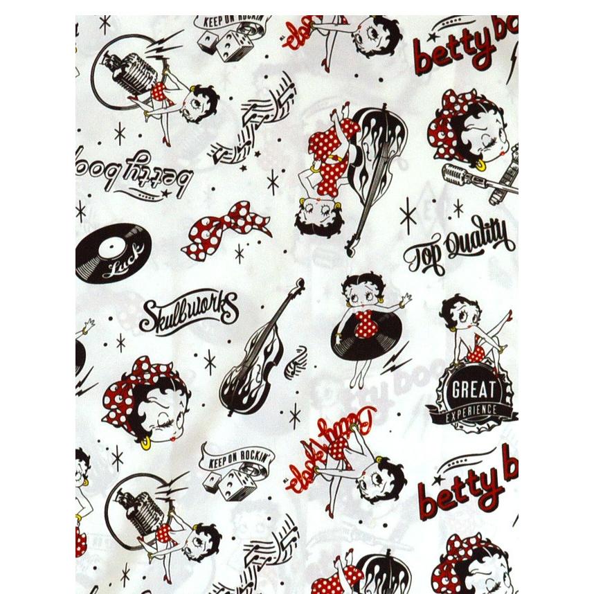 即納 全国送料無料 Sw Betty Boop 50sシャツ スカルワークス 送料無料 レトロ 総柄 ベティーちゃん Bty 14 お1人様1点限り Ggjapan Jp