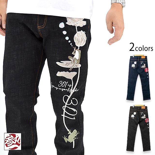 USA製00s TRUE RELIGION W32 和柄刺繍 バギーフレアデニム USA製00s TRUE RELIGION W32 和柄刺繍 バギーフレアデニム