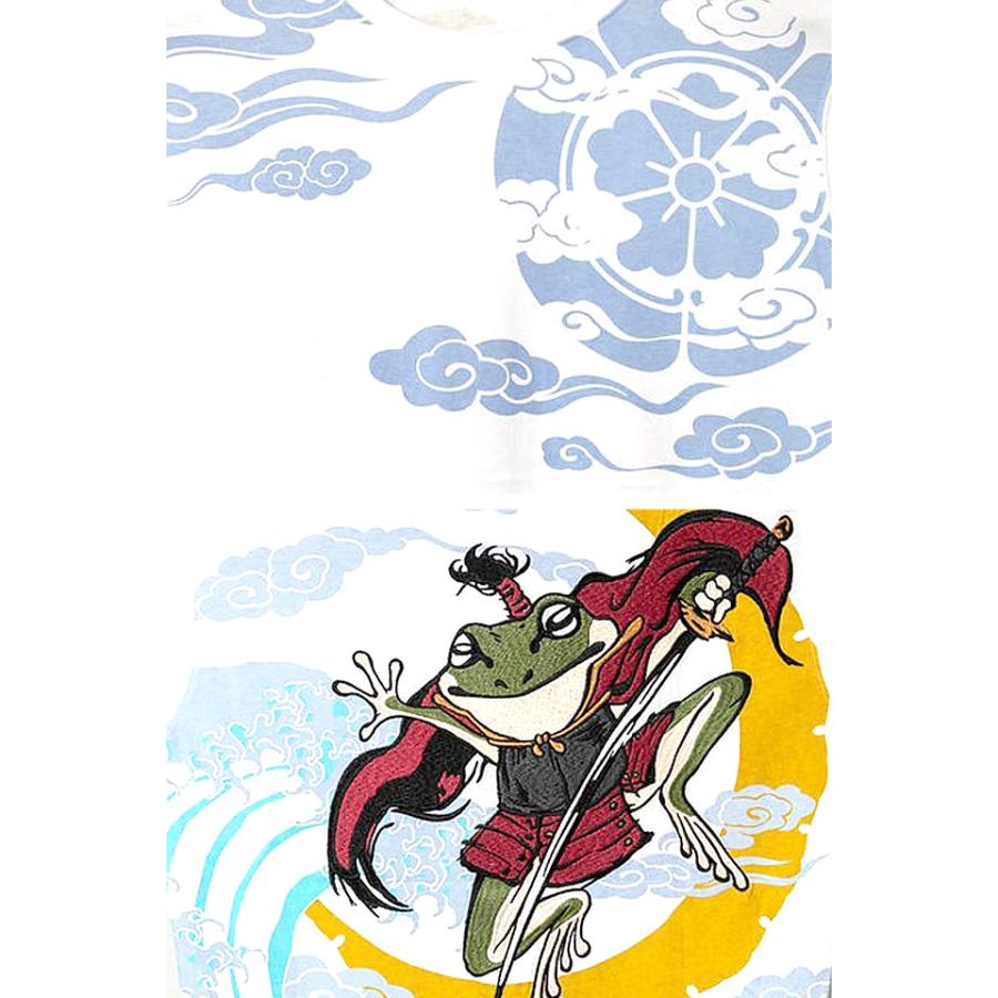 天下統一」半袖Tシャツ 参丸一 SM-30615 和柄 和風 蛙 かえる カエル