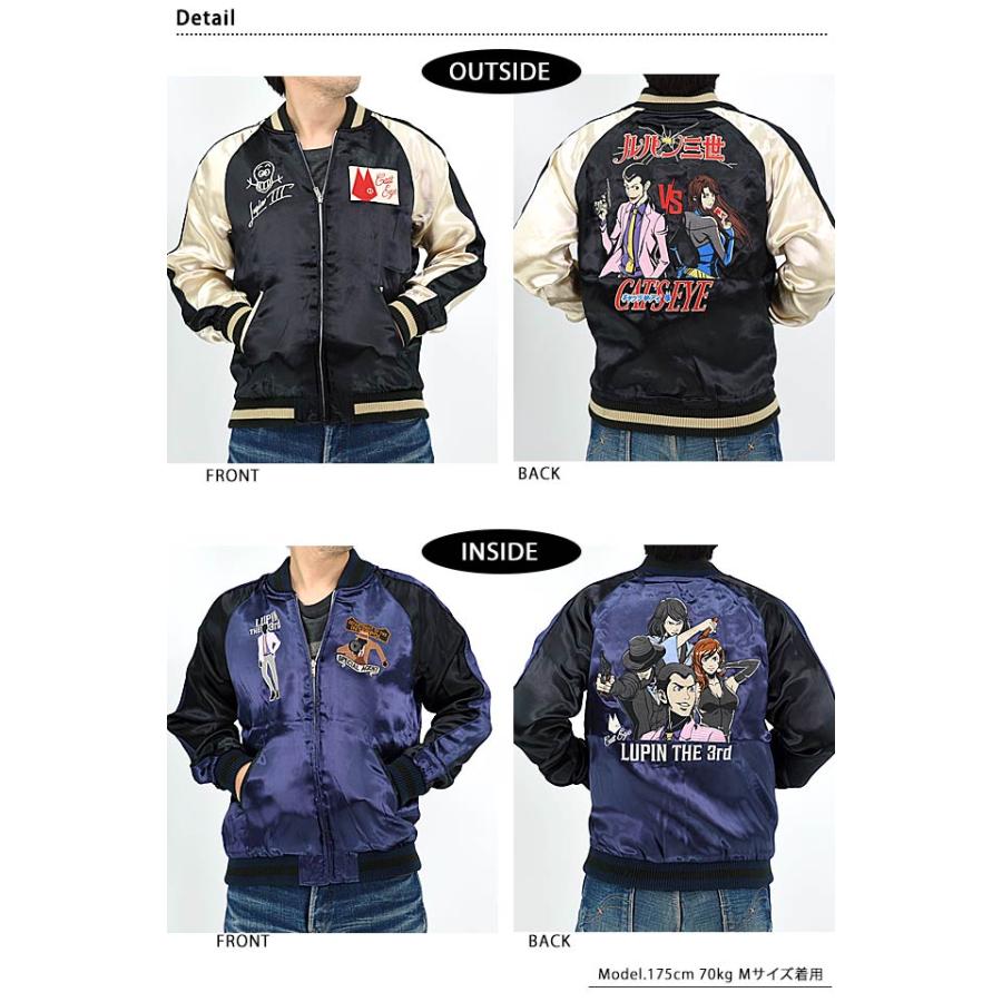 ルパン三世VSキャッツアイ レーヨンリバーシブルスカジャン サクラスタイルセレクション LCJK-2301 スーベニアジャケット ルパン三世VSキャッツアイ レーヨンリバーシブルスカジャン サクラ