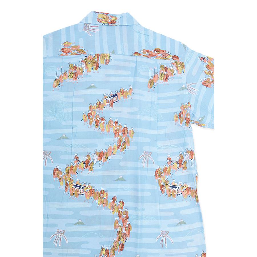 コナベイハワイ 大名行列アロハシャツ◇サクラスタイル
