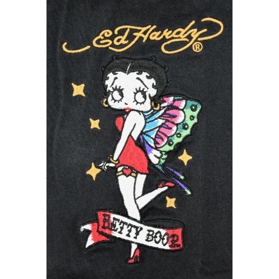 Ed Hardy×BETTY 天竺半袖Tシャツ サクラスタイルセレクション BED-2504 エドハーディー ベティーちゃん 刺繍 Ed Hardy×BETTY 天竺半袖Tシャツ サクラスタイルセレクション BED-2504