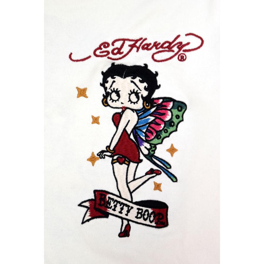 Ed Hardy×BETTY 天竺ジップパーカー サクラスタイルセレクション BED-2509 エドハーディー ベティーちゃん 刺繍 Ed Hardy×BETTY 天竺ジップパーカー サクラスタイルセレクション BED