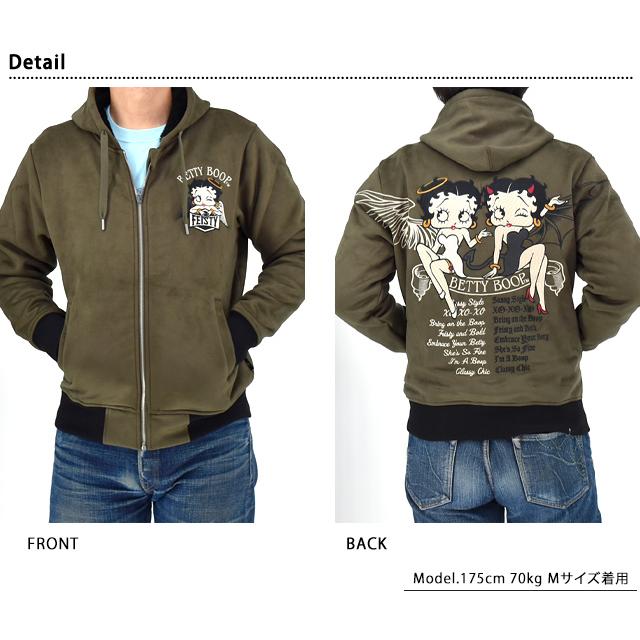 BETTY×ネバーマインド スムース×ファーボンディングジップパーカー NEVER MIND BBN-2524 ベティーちゃん 刺繍爆買_2