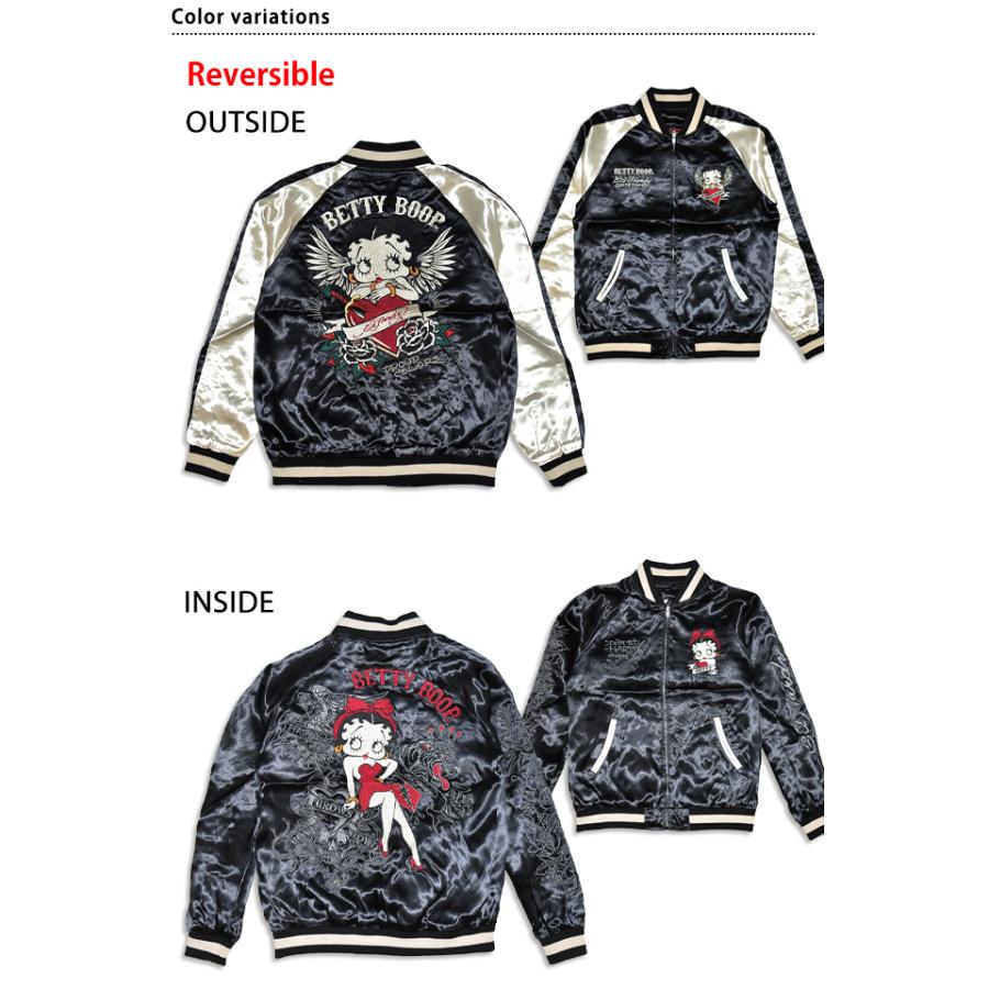値下げベティちゃん　スカジャン　リバーシブル　Lサイズ Ed Hardy×BETTY リバーシブルスカジャン サクラスタイルセレクション