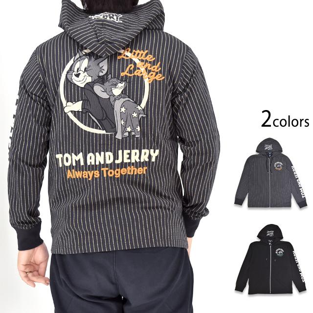 TOM＆JERRY×ネバーマインド 天竺ジップアップパーカー NEVER MIND TJN