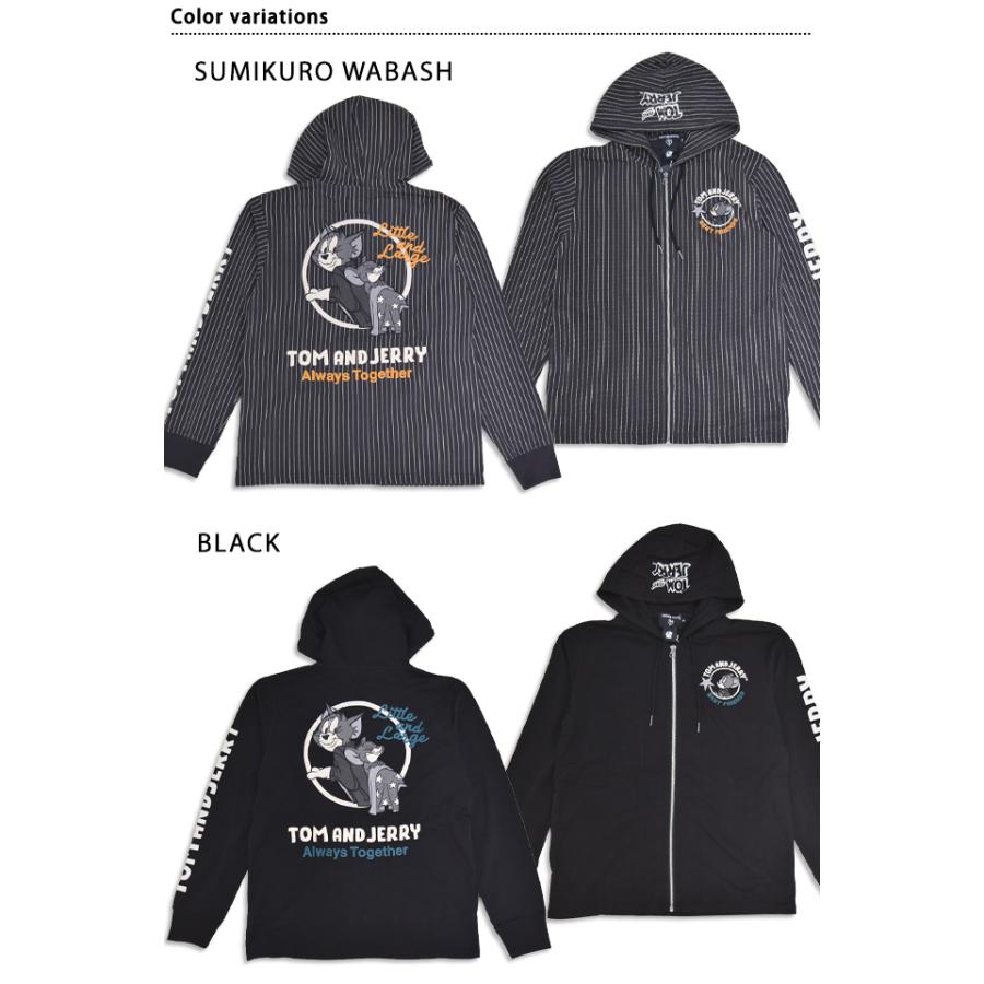TOM＆JERRY×ネバーマインド 天竺ジップアップパーカー NEVER MIND TJN