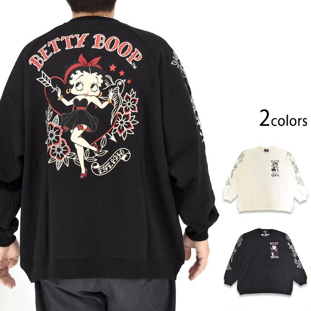 ベティちゃん　スエット BETTY×ネバーマインド 裏毛オーバーサイズ スウェットトレーナー NEVER