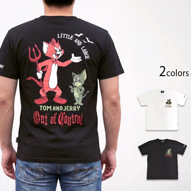 TOM＆JERRY×ネバーマインド 天竺半袖Tシャツ NEVER MIND TJN-2604 トムとジェリー 刺繍 ユニセックス爆買 | 