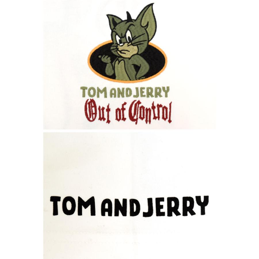 TOM＆JERRY×ネバーマインド 天竺半袖Tシャツ NEVER MIND TJN-2604 トムとジェリー 刺繍 ユニセックス爆買 |  | 03