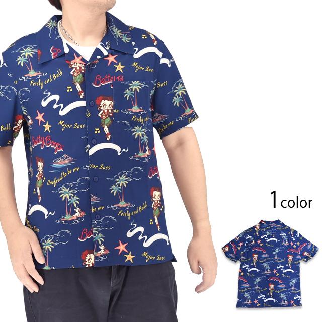★ターちゃん品★ハーパー レーヨン アロハシャツ ハワイアン BETTY×ネバーマインド プリントアロハシャツ NEVER MIND BBN-2620