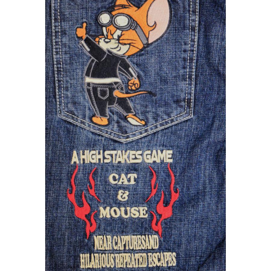 TOM＆JERRY×ネバーマインド 刺繍デニムパンツ NEVER MIND TJN-2618