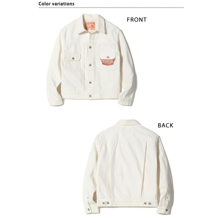 13oz. ホワイトデニムジャケット「1953 MODEL」・ワンウォッシュ SUGER
