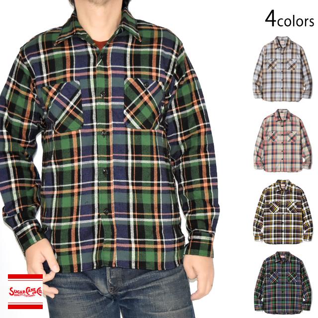 ツイルチェック長袖ワークシャツ SUGER CANE SC29562,SC29566 ネルシャツ 東洋エンタープライズ 日本製 ツイルチェック長袖ワークシャツ SUGER CANE SC29562,SC29566