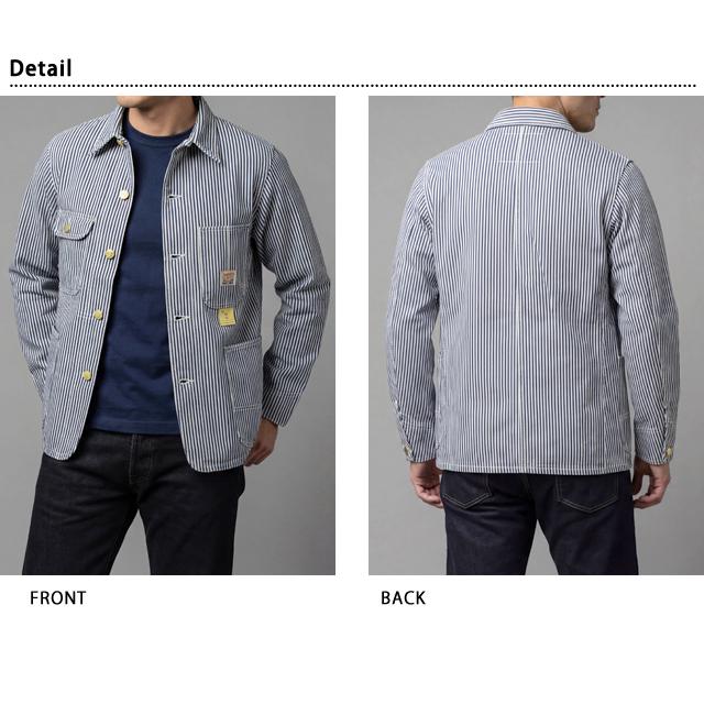 11oz.ヒッコリーストライプワークコート SUGER CANE SC15656 シュガー