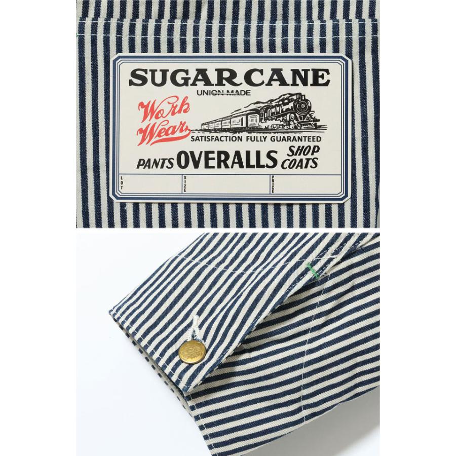 11oz.ヒッコリーストライプワークコート SUGER CANE SC15656 シュガー