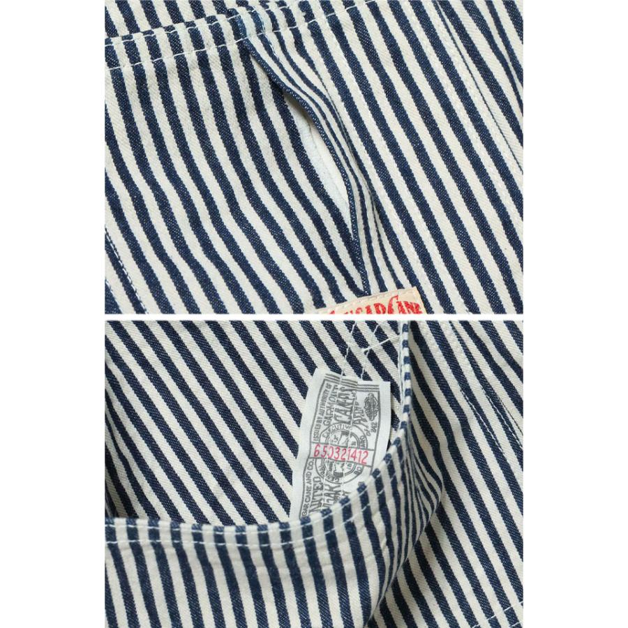 11oz.ヒッコリーストライプワークコート SUGER CANE SC15656 シュガー