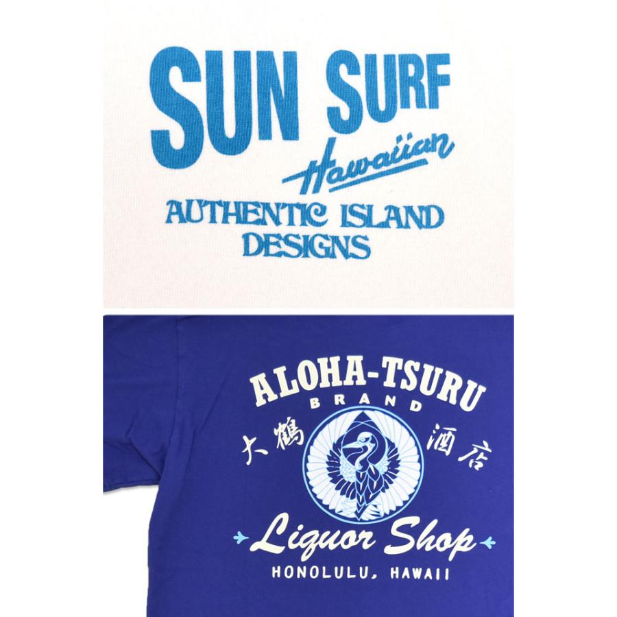 状態考慮】SUN SURF 鶴柄 アロハ 半袖Tシャツ「ALOHA-TSURU」 SUN SURF SS79748 サンサーフ ハワイアン