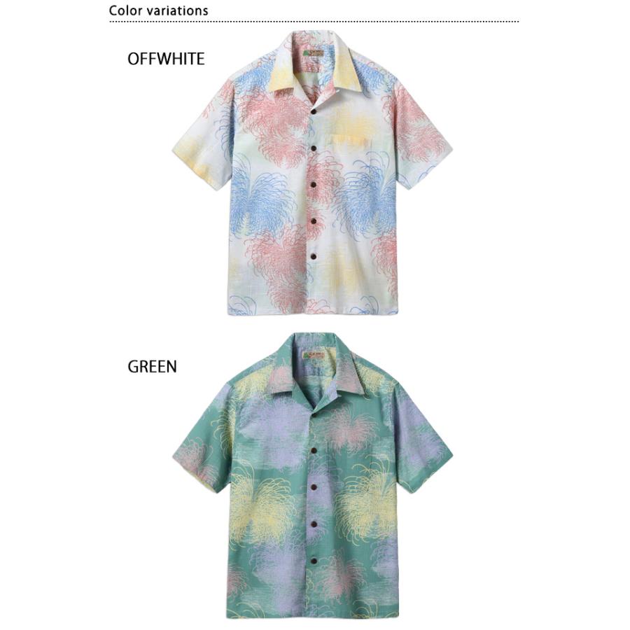 コットンリネンスラブヤーンアロハシャツ「CHRYSANTHEMUM」 SUN SURF