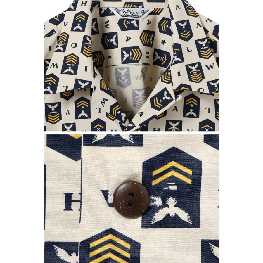 コットンブロードアロハシャツ「NAVY'S CHEVRON」 SUN SURF SS39697