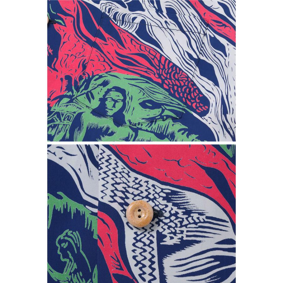 長袖レーヨンアロハシャツ SPECIAL EDITION「GAUGUIN WOODCUT MYSTIC