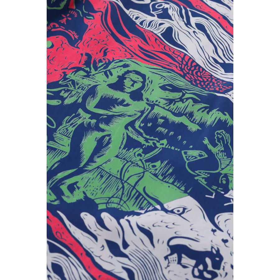 長袖レーヨンアロハシャツ SPECIAL EDITION「GAUGUIN WOODCUT MYSTIC