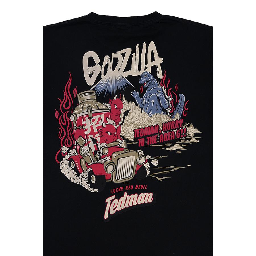 TEDMAN×GODZILLAコラボ半袖Tシャツ TEDMAN TDGZ-100 テッドマン ゴジラ