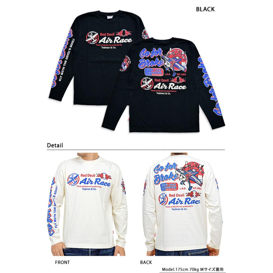 AIR RACE長袖Tシャツ TEDMAN テッドマン TDLS-319 エフ商会 ロングT 