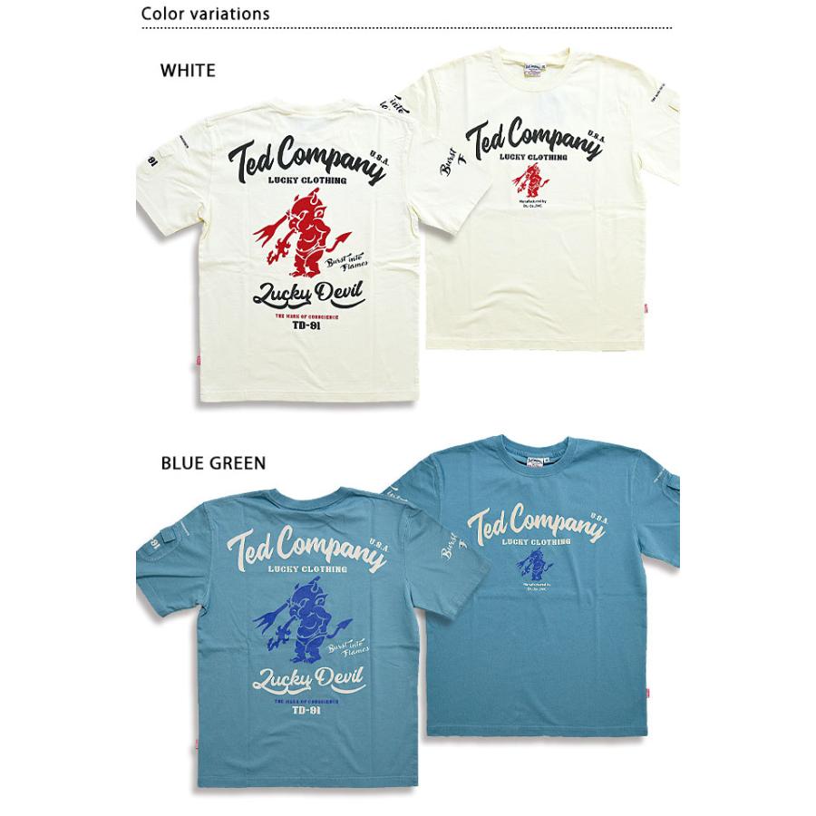 ステンシルテッドマン半袖Tシャツ TEDMAN テッドマン TDSS-547 エフ