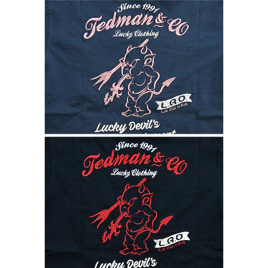 刺繍半袖Tシャツ TEDMAN テッドマン TDSS-548 efu エフ商会 アメカジ 刺繍半袖Tシャツ TEDMAN テッドマン TDSS-548 efu エフ商会 アメカジ