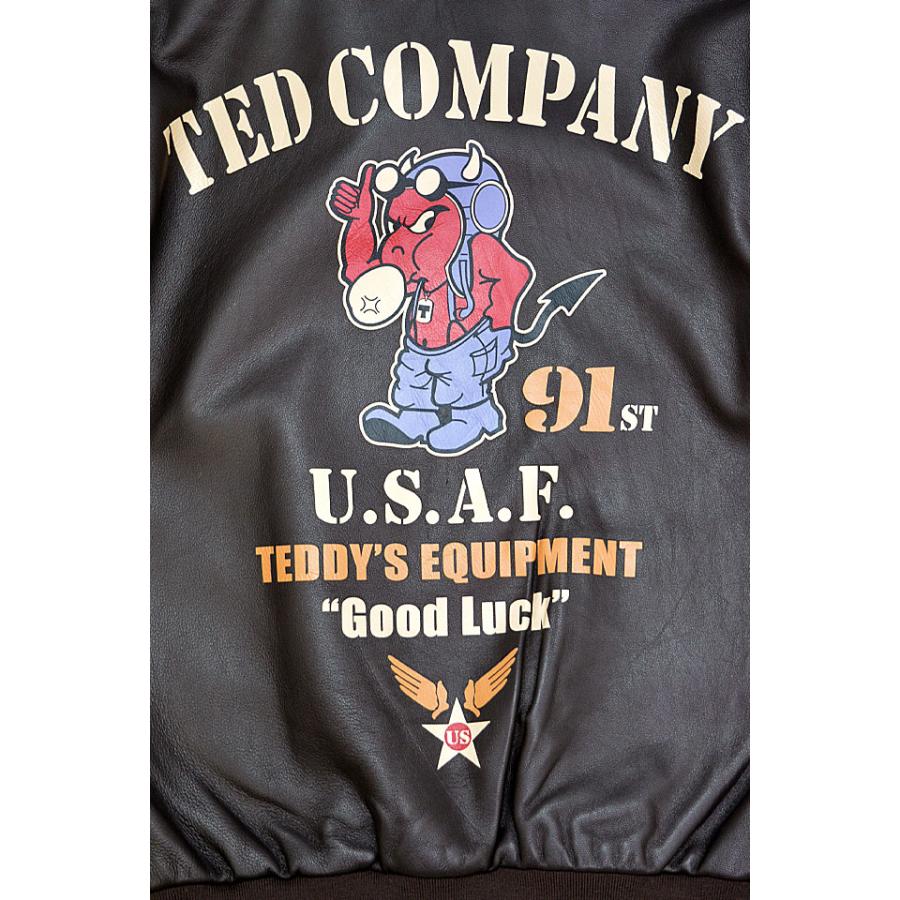 ラムレザーA-2ジャケット TEDMAN テッドマン TA2-400 本革 ミリタリージャケット フライト爆買の画像