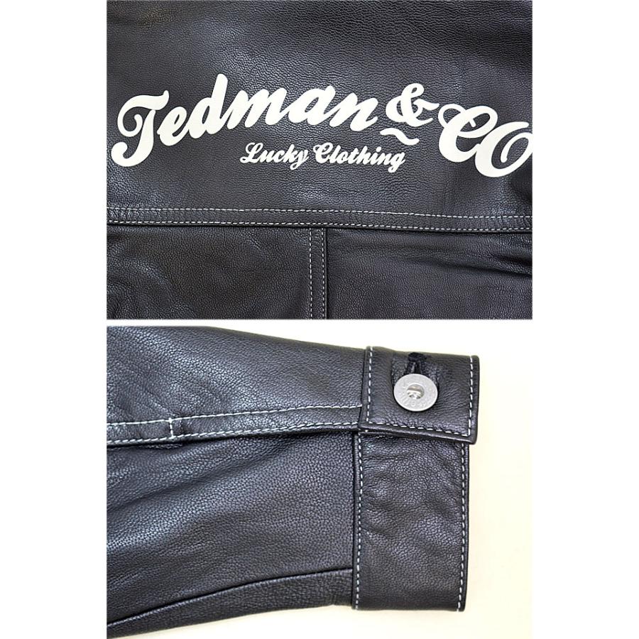 1stタイプ ゴートスキンレザージャケット TEDMAN テッドマン 山羊 本革 Gジャンタイプ エフ商会 efu爆買の画像