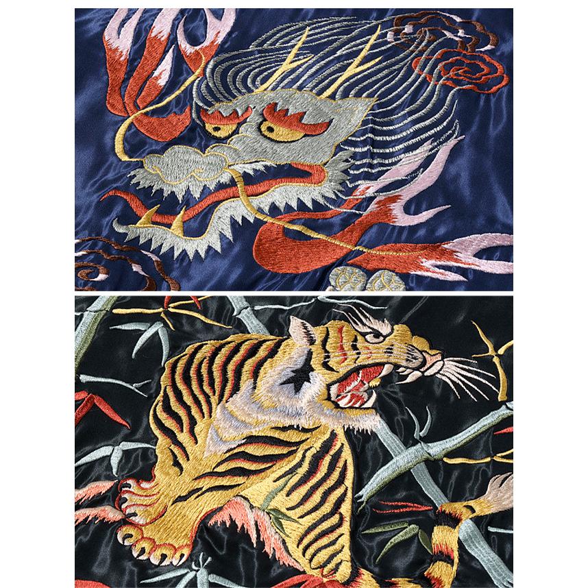 Early 1950s Style アセテートリバーシブルスカジャン「DRAGON HEAD×ROARING TIGER」 テーラー東洋 TT15491-128爆買の画像