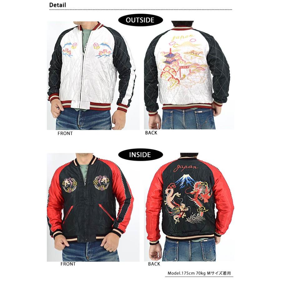 Mid 1950s Styleアセテートキルトスカジャン「LANDSCAPE ×DUELLING DRAGONS」 テーラー東洋 TT15543-190 和柄 スーベニアジャケット爆買の画像