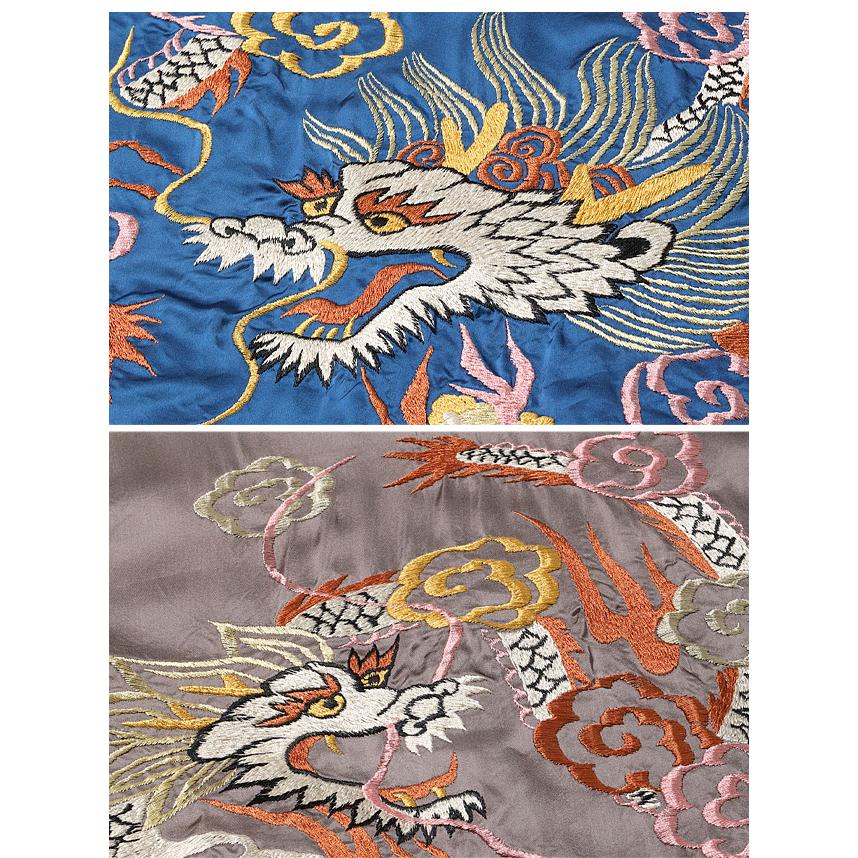 Early 1950s Style アセテートリバーシブルスカジャン 港商Special Edition 「WHITE DRAGON× WHITE DRAGON」 テーラー東洋 TT15618爆買の画像