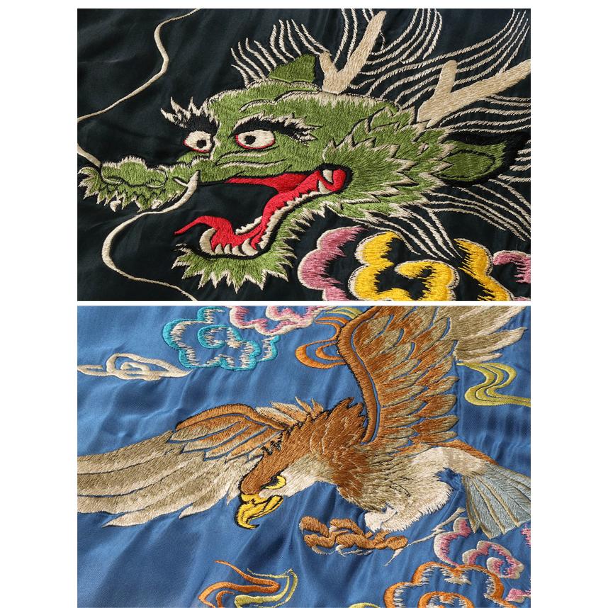 Early 1950s Style AGING MODELアセテートリバーシブルスカジャン「DRAGON HEAD×EAGLE」 テーラー東洋 TT15683-119 和柄爆買の画像