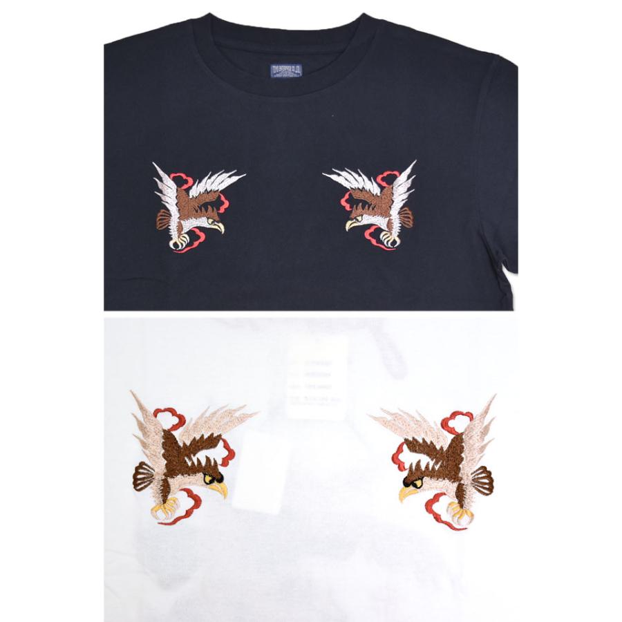 スカ刺繍半袖Tシャツ「EAGLE」テーラー東洋 TT79587 和柄 和風 鷲