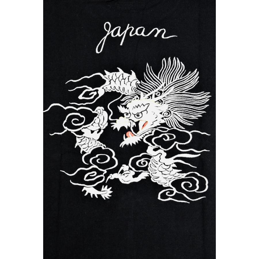 スカ刺繍半袖Tシャツ「DRAGON」 テーラー東洋 TT79588 和柄 和風 竜 龍