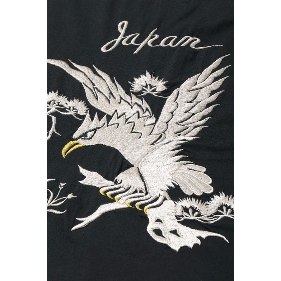 スカ刺繍長袖Tシャツ「EAGLE」 テーラー東洋 TT69647 和柄 鷲 ロングT