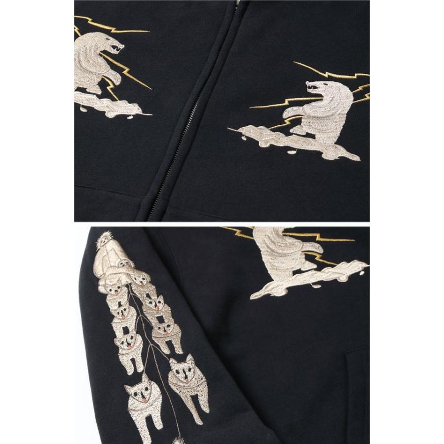 スカ刺繍スウェットジップパーカー「ALASKA」 テーラー東洋 TT69652 和