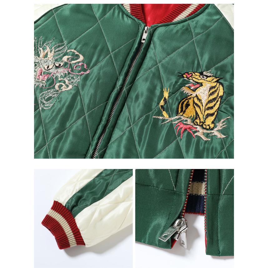 Early 1950s Style アセテートキルトスカジャン「JAPAN MAP× GOLD DRAGON」 テーラー東洋 TT15791-145 和柄 地図 龍爆買の画像