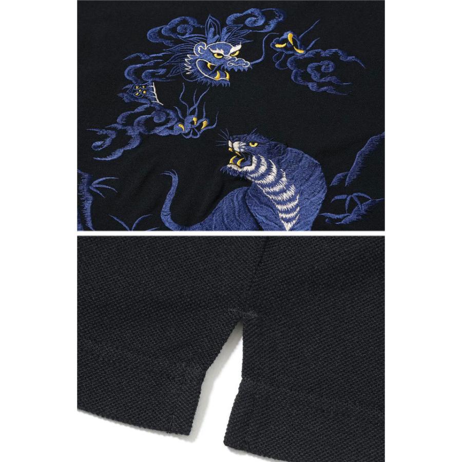 半袖スカ刺繍ポロシャツ「TIGER＆DRAGON」 テーラー東洋 TT79747 和柄
