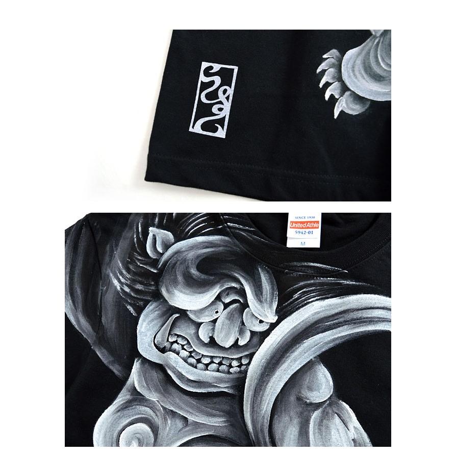 手描き半袖Tシャツ 風神雷神(2) 手描きの羽水 和柄 和風 送料無料 手書き 手描き半袖Tシャツ 風神雷神(2) 手描きの羽水 和柄 和風 送料無料