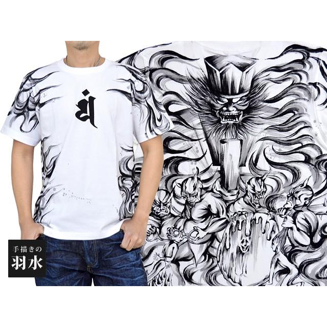 手描き半袖Tシャツ「閻魔大王」◇手描きの羽水 : サクラスタイル